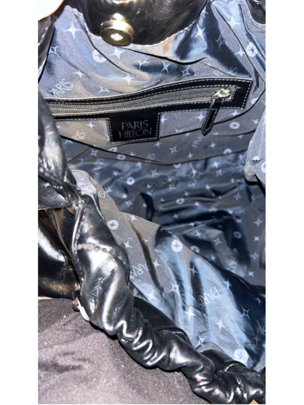 Women's Paris Hilton Black Shoulder Bag One Size - Picture 6 of 8